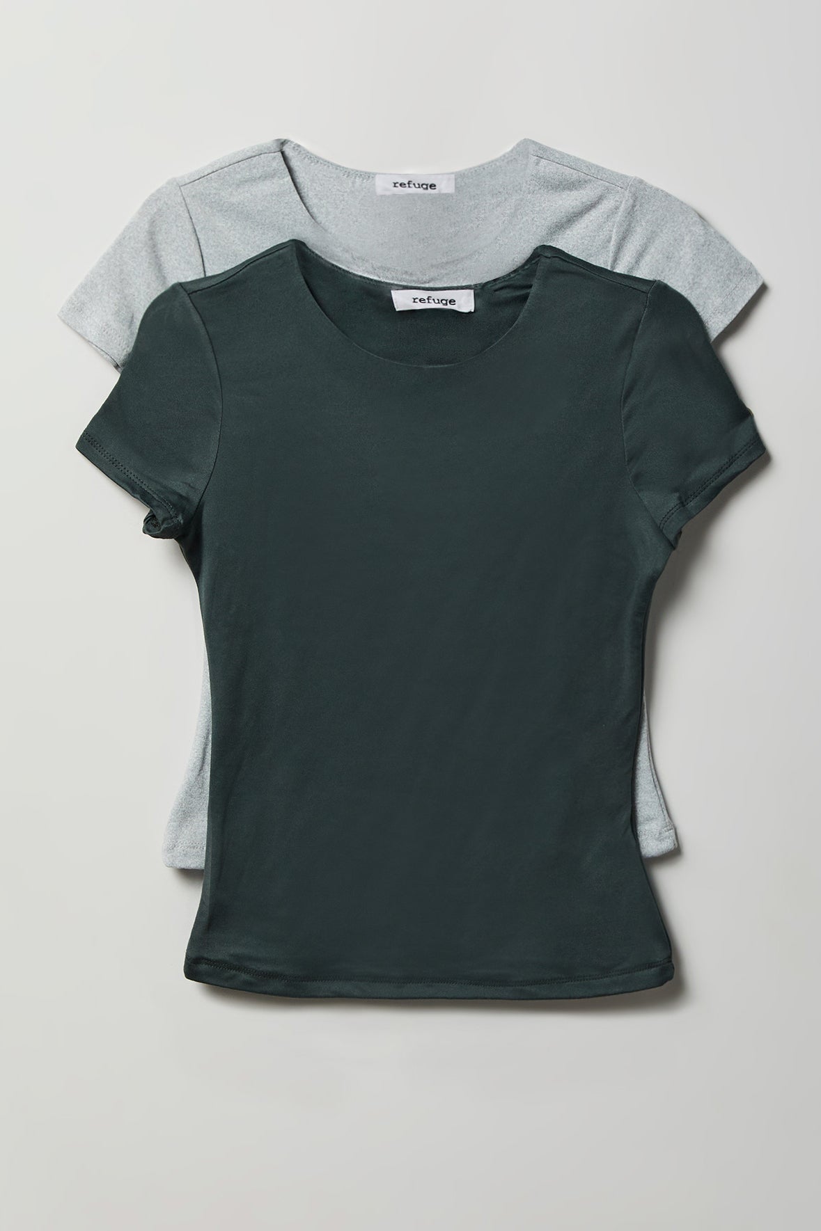 Double Lined Contour T-Shirt (2 Pack) - Charcoal