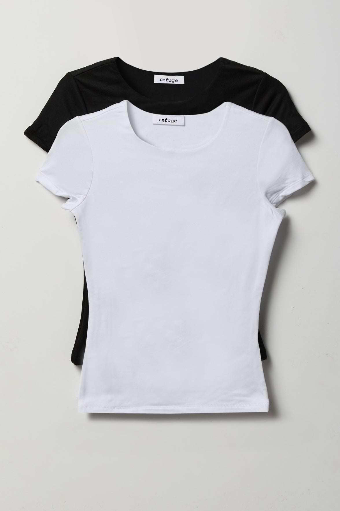 Double Lined Contour T-Shirt (2 Pack) - White