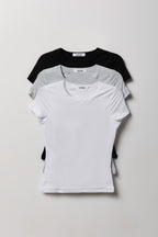 Double Layer Contour Short Sleeve Top (3 Pack)