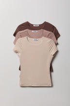 Haut profilé superposé à manches courtes (Lot de 3)