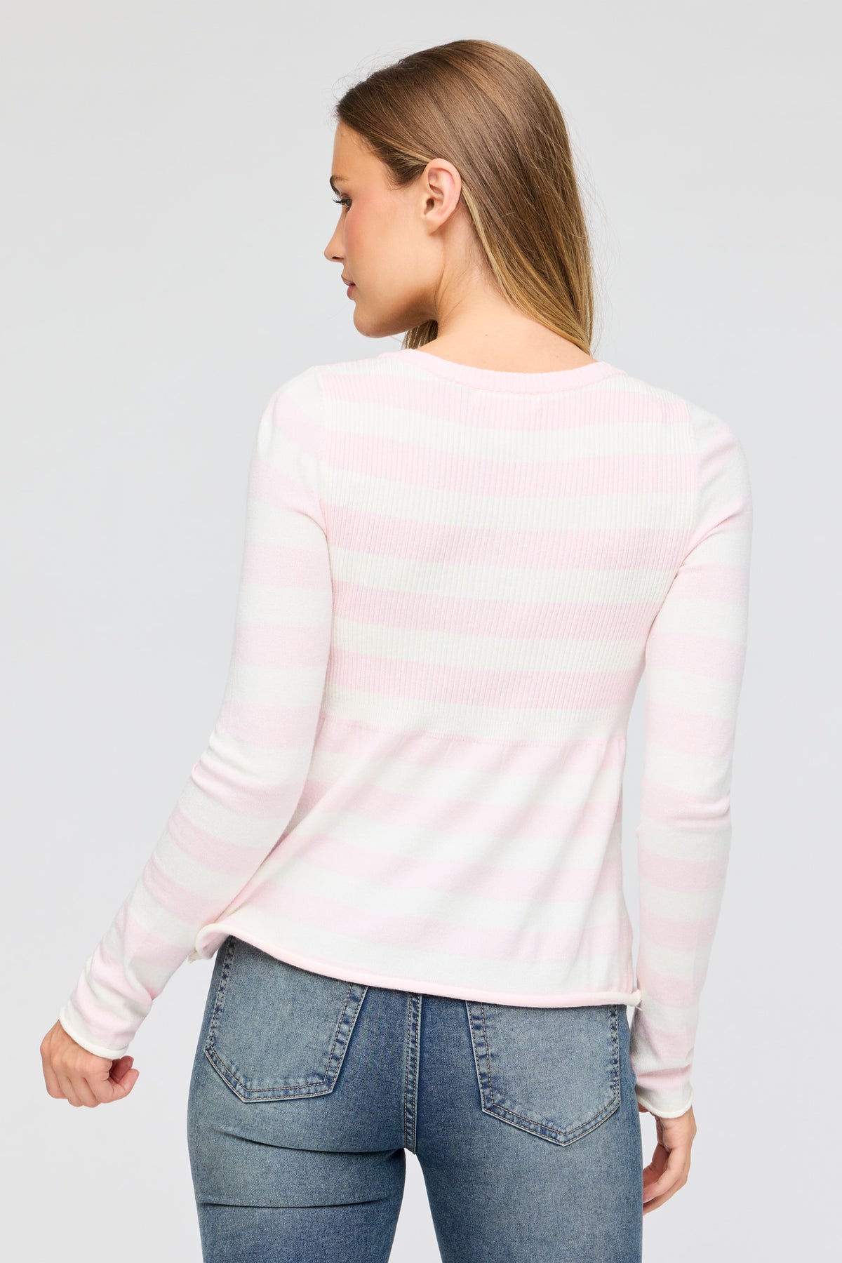 Alt View 2. Babydoll Sweater - Light Pink