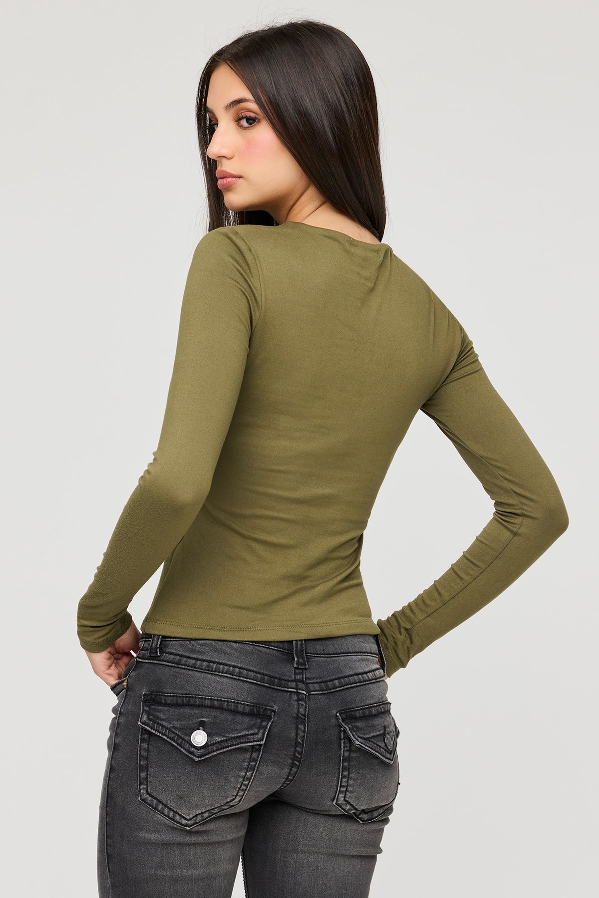 Vue alternative 2. Jean profilé doublé à manches longues (Lot de 2)