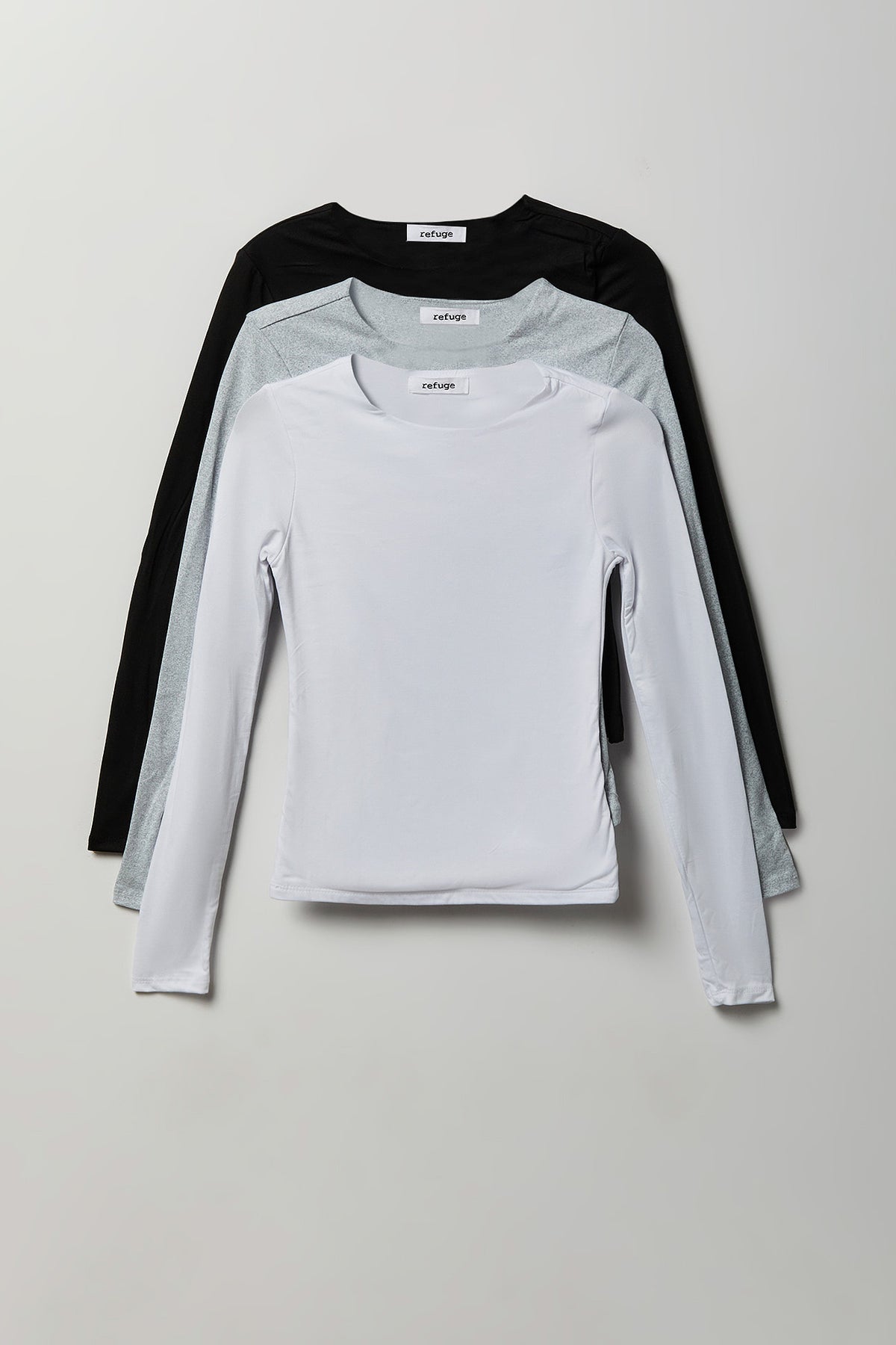 Contour Long Sleeve Top (3 Pack) - White