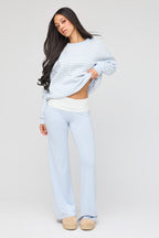 Striped Sweatshirt & Pant & Socks Set