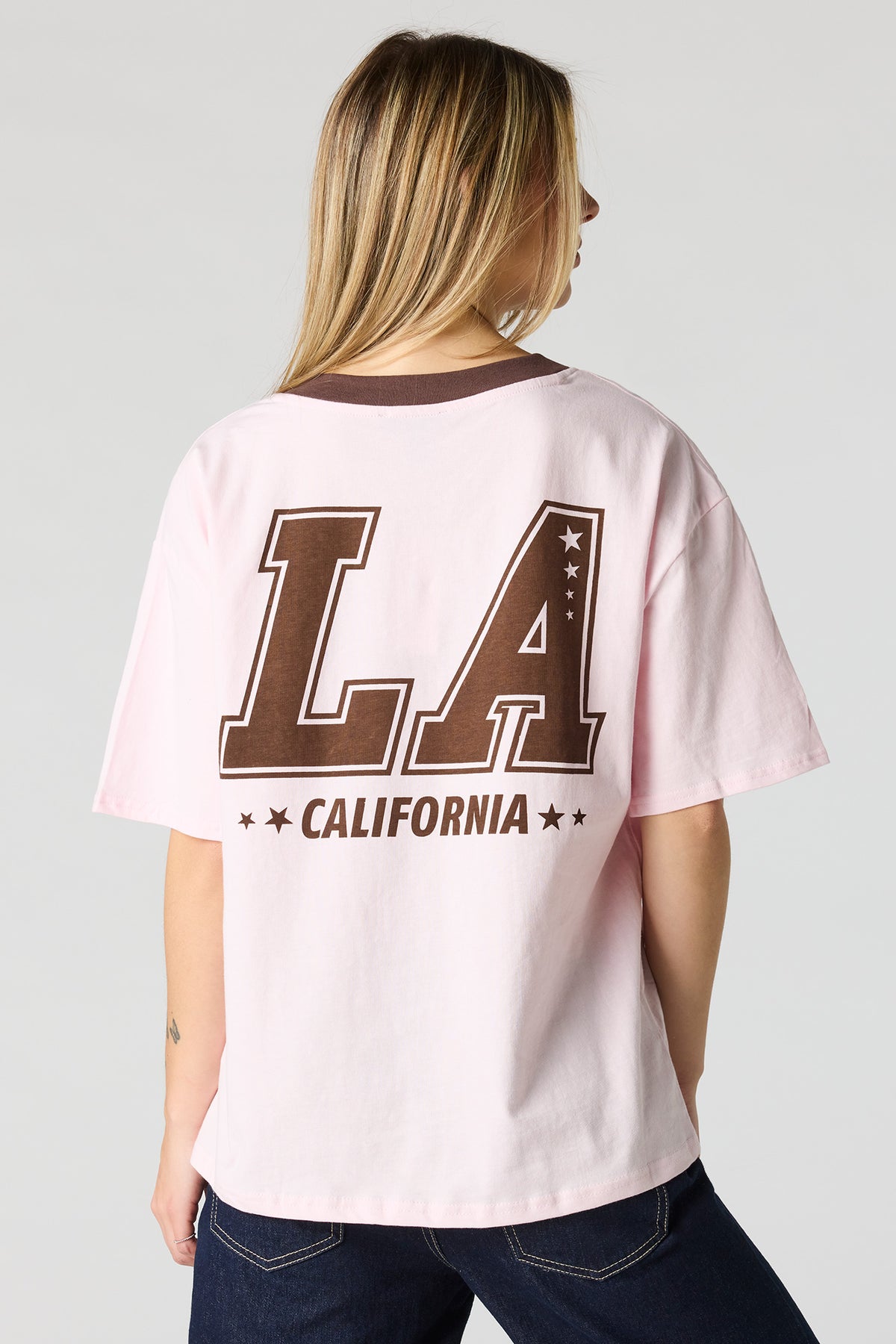 Alt View 2. Jersey Graphic T-Shirt - Light Pink