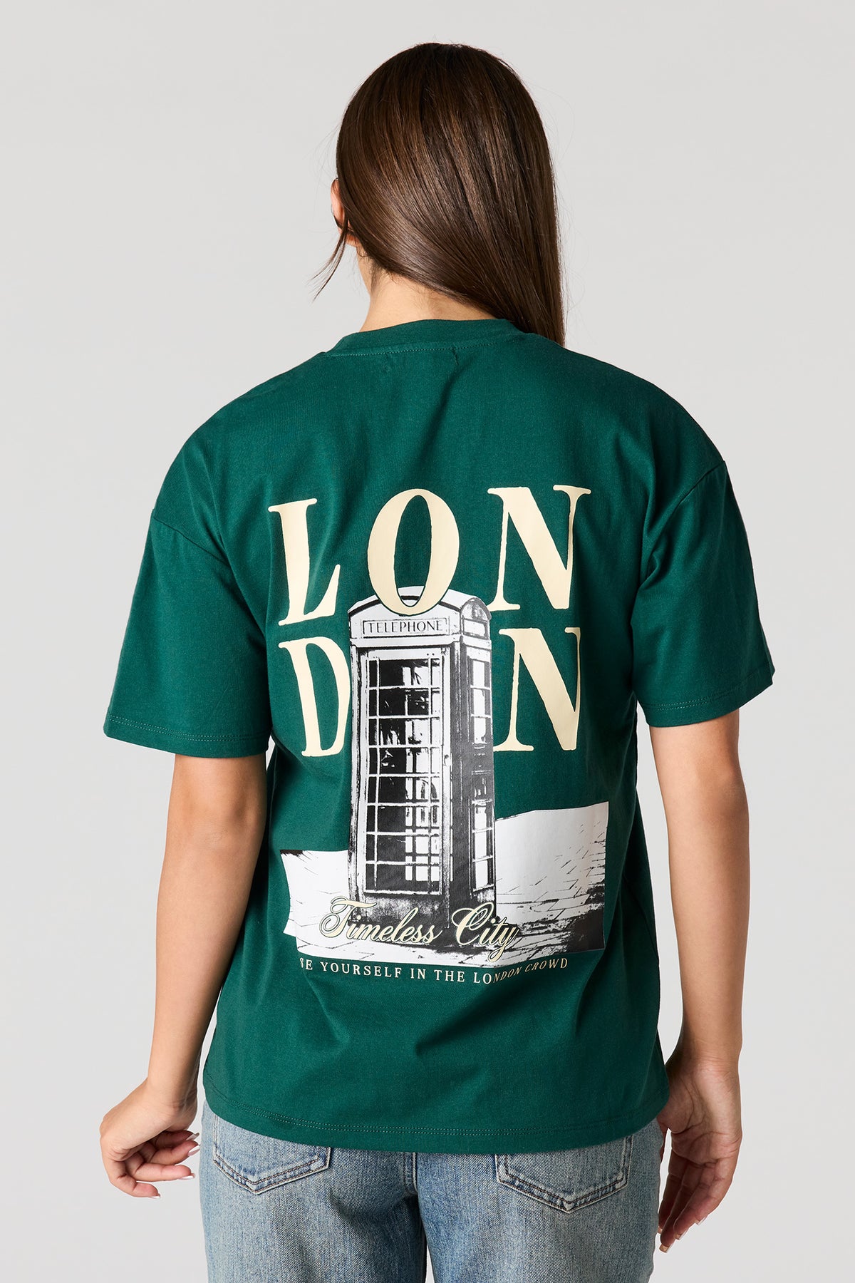 T-shirt de coupe garçonne à imprimé Destination