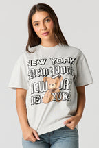 Luxe Heavy Cotton Teddy Graphic Boyfriend T-Shirt