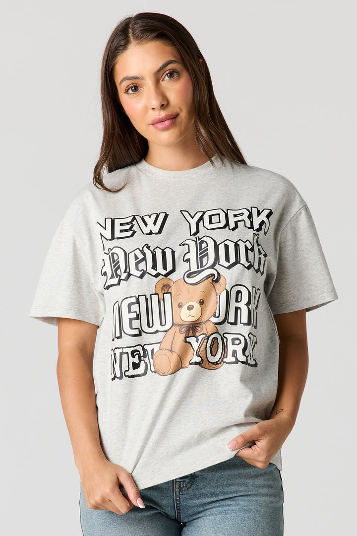 Teddy Bear Graphic Boyfriend T-Shirt