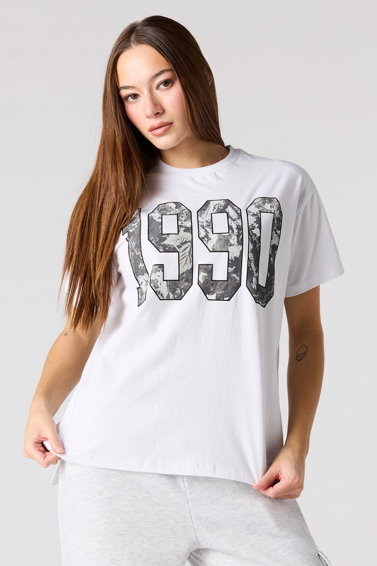 Vue alternative 2. T-shirt à imprimé Detroit en relief avec motif camouflage