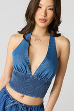 Denim Halter Top