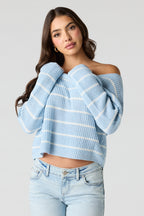 Striped Boat Neck Sweater