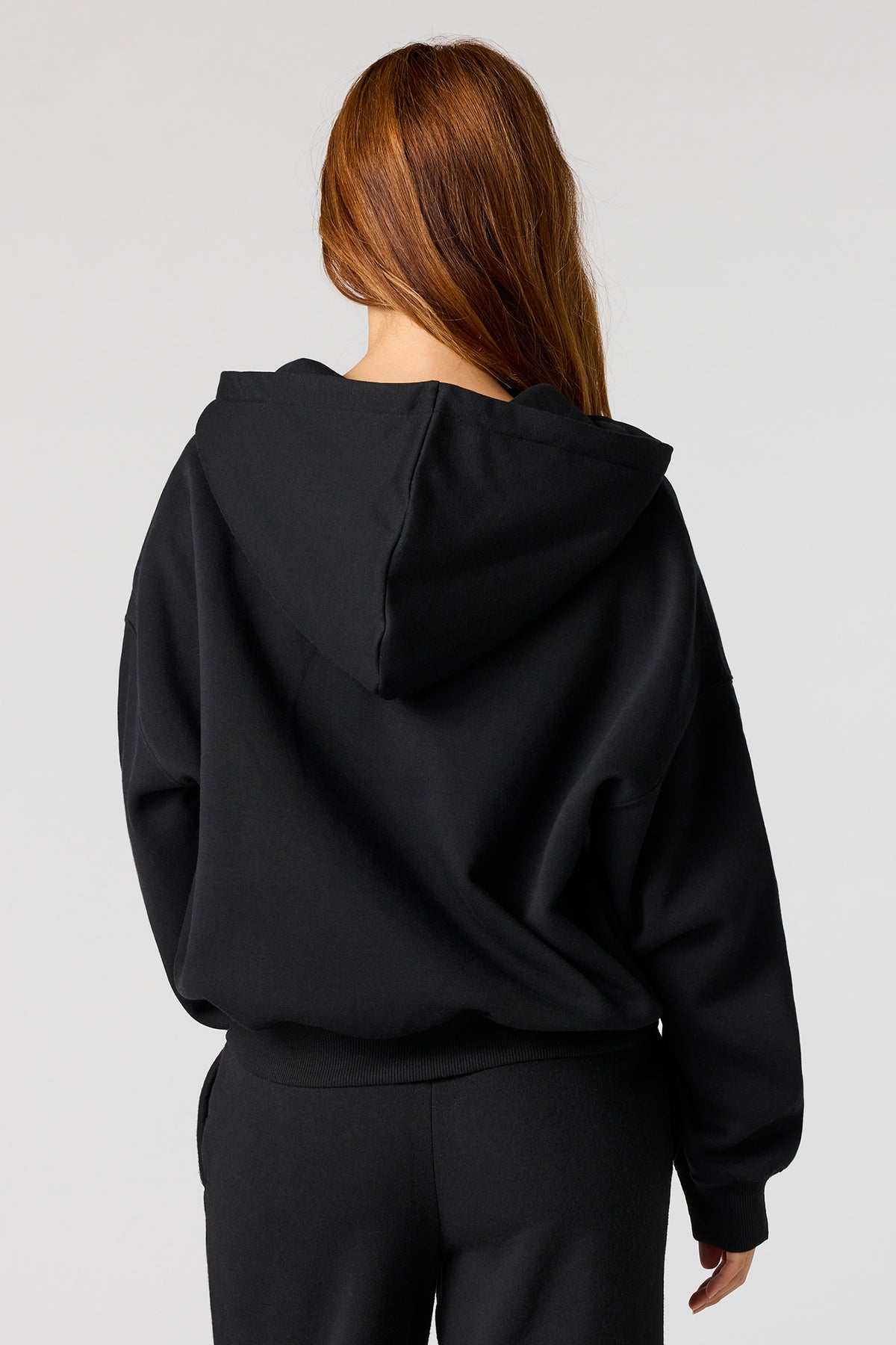 Alt View 11. Fleece Boxy Zip-Up Hoodie - Grey Blue