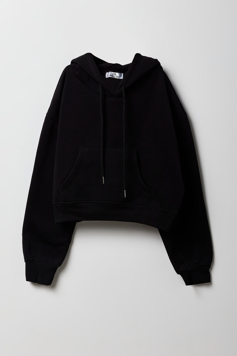 Fleece Cropped Hoodie