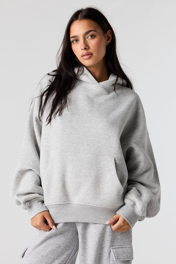 Haut carré à capuchon en molleton