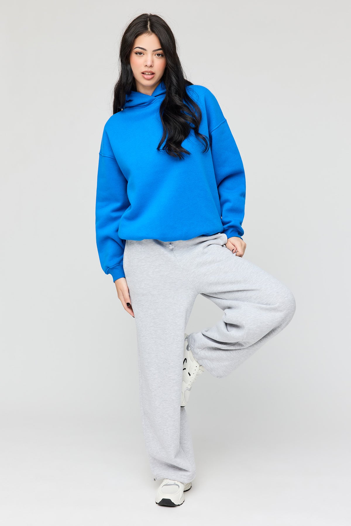 Alt View 3. Luxe Fleece Favourite Hoodie - Blue