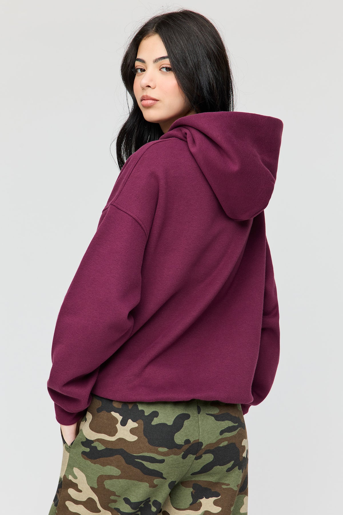 Alt View 2. Luxe Fleece Favourite Hoodie - Purple