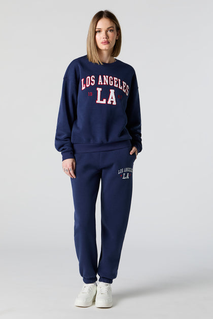 Los Angeles Embroidered Fleece Everyday Jogger