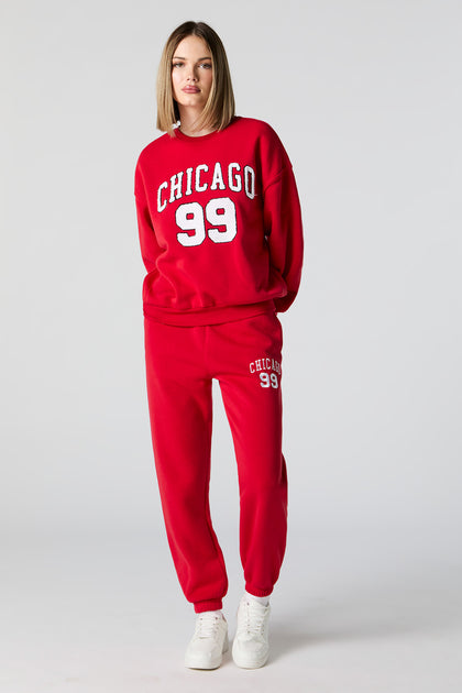 Chicago Embroidered Fleece Everyday Jogger