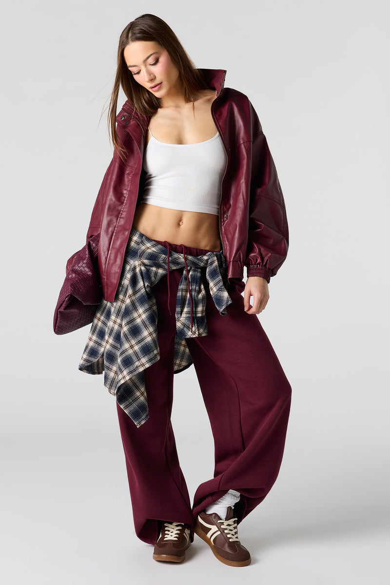 Pantalon d'entraînement en molleton à jambe ultralarge