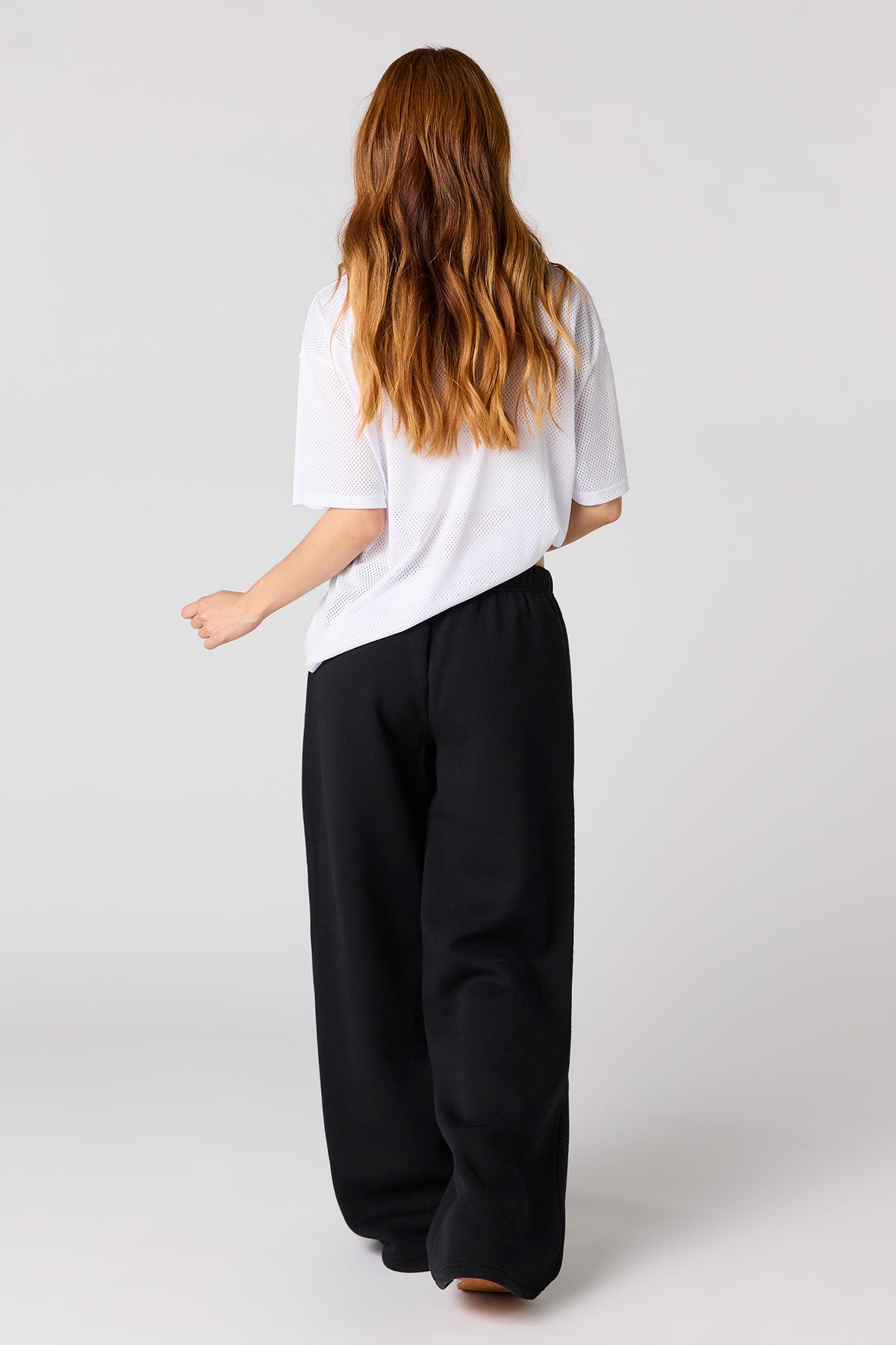 Alt View 3. Fleece Ultra Wide Leg Sweatpant - Green