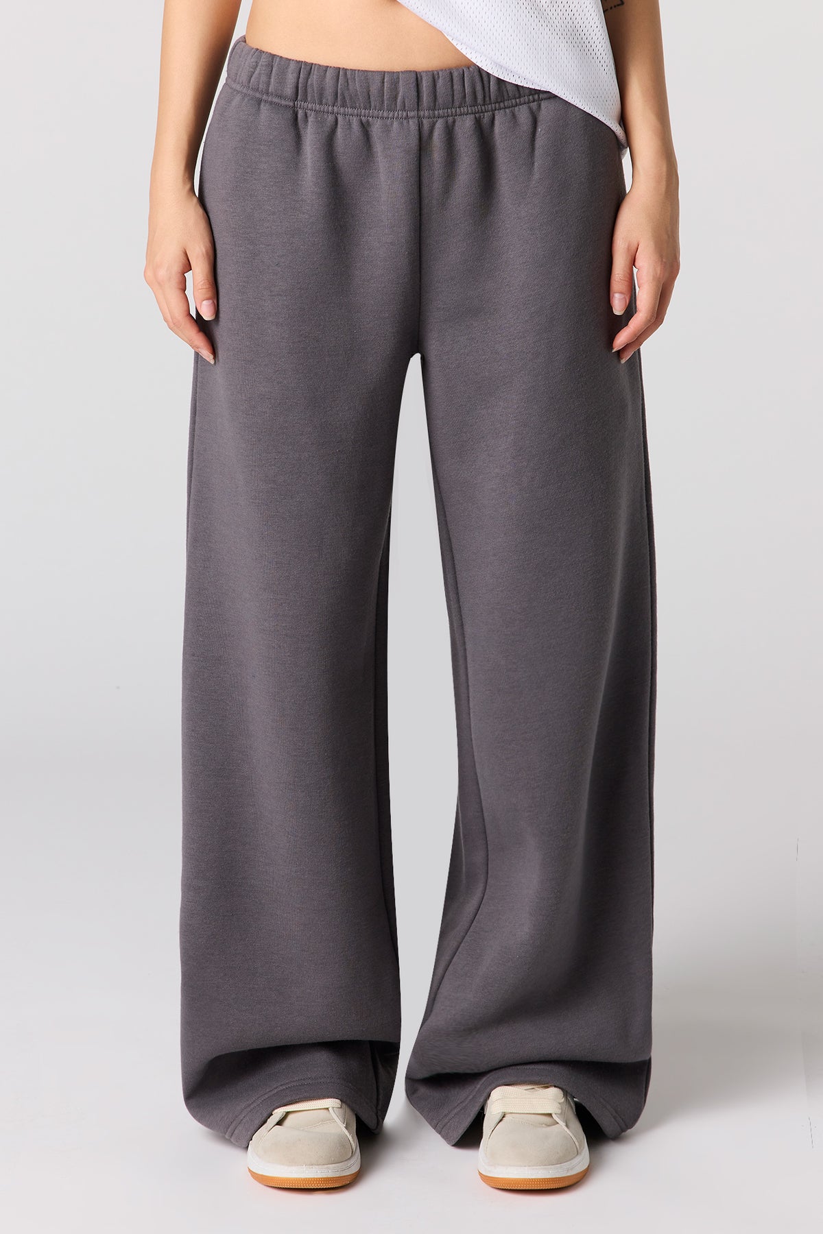 Alt View 5. Fleece Ultra Wide Leg Sweatpant - Green