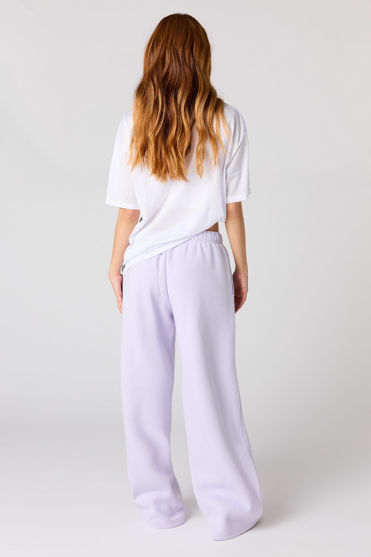 Alt View 3. Fleece Ultra Wide Leg Sweatpant - Lilac