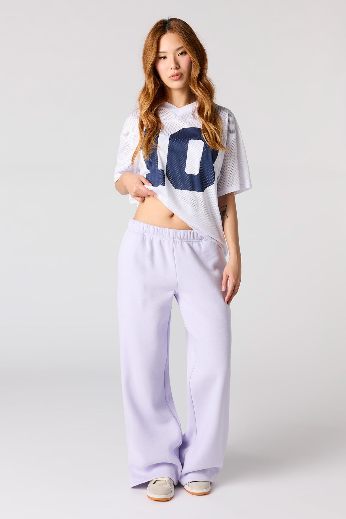 Fleece Ultra Wide Leg Sweatpant - Lilac