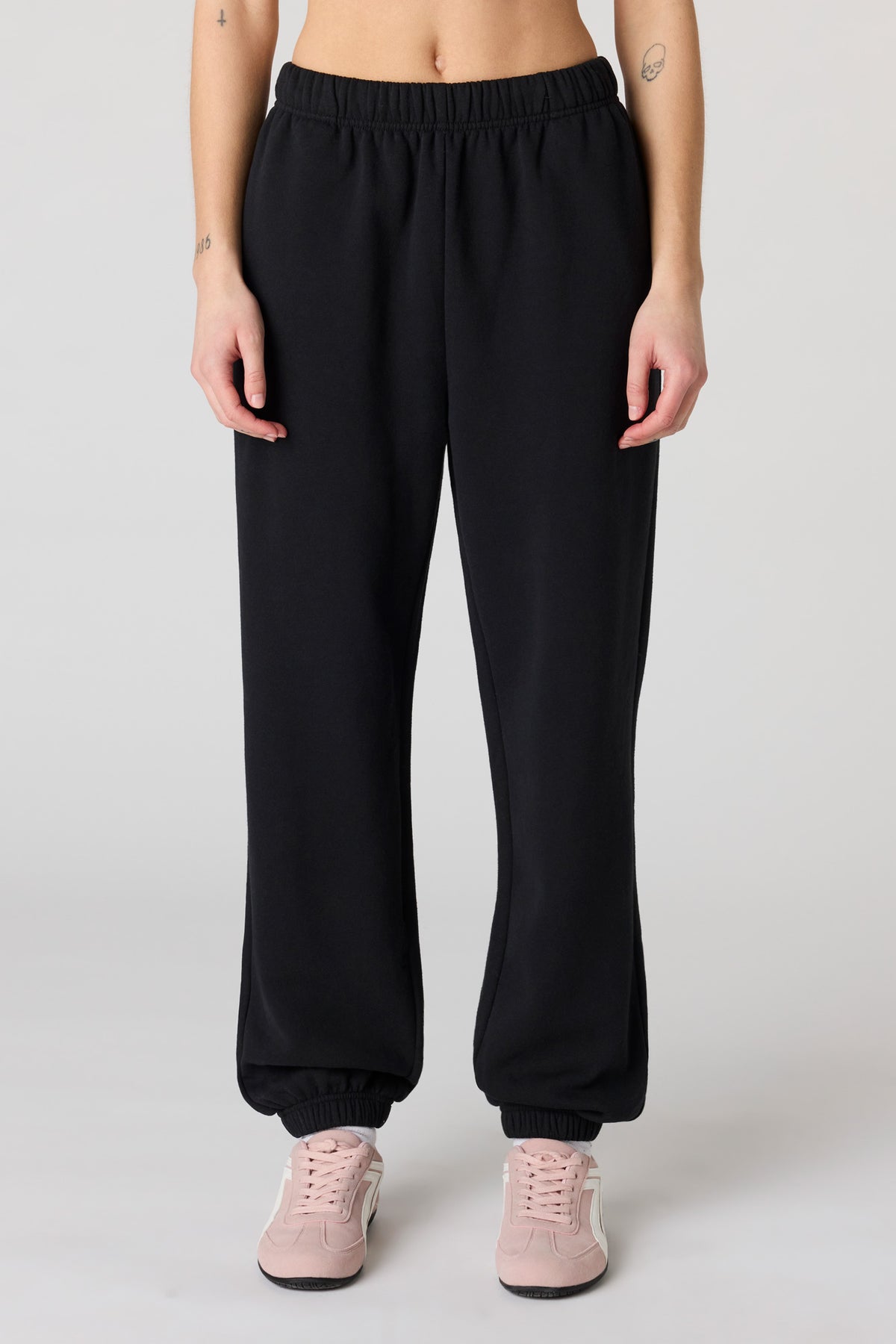 Alt View 2. Fleece Jogger - Black