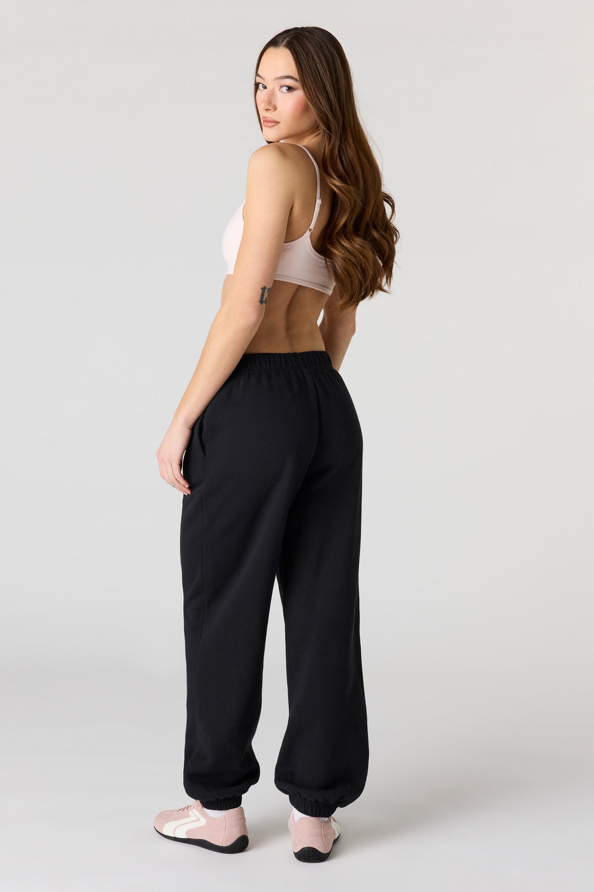 Alt View 3. Fleece Jogger - Black