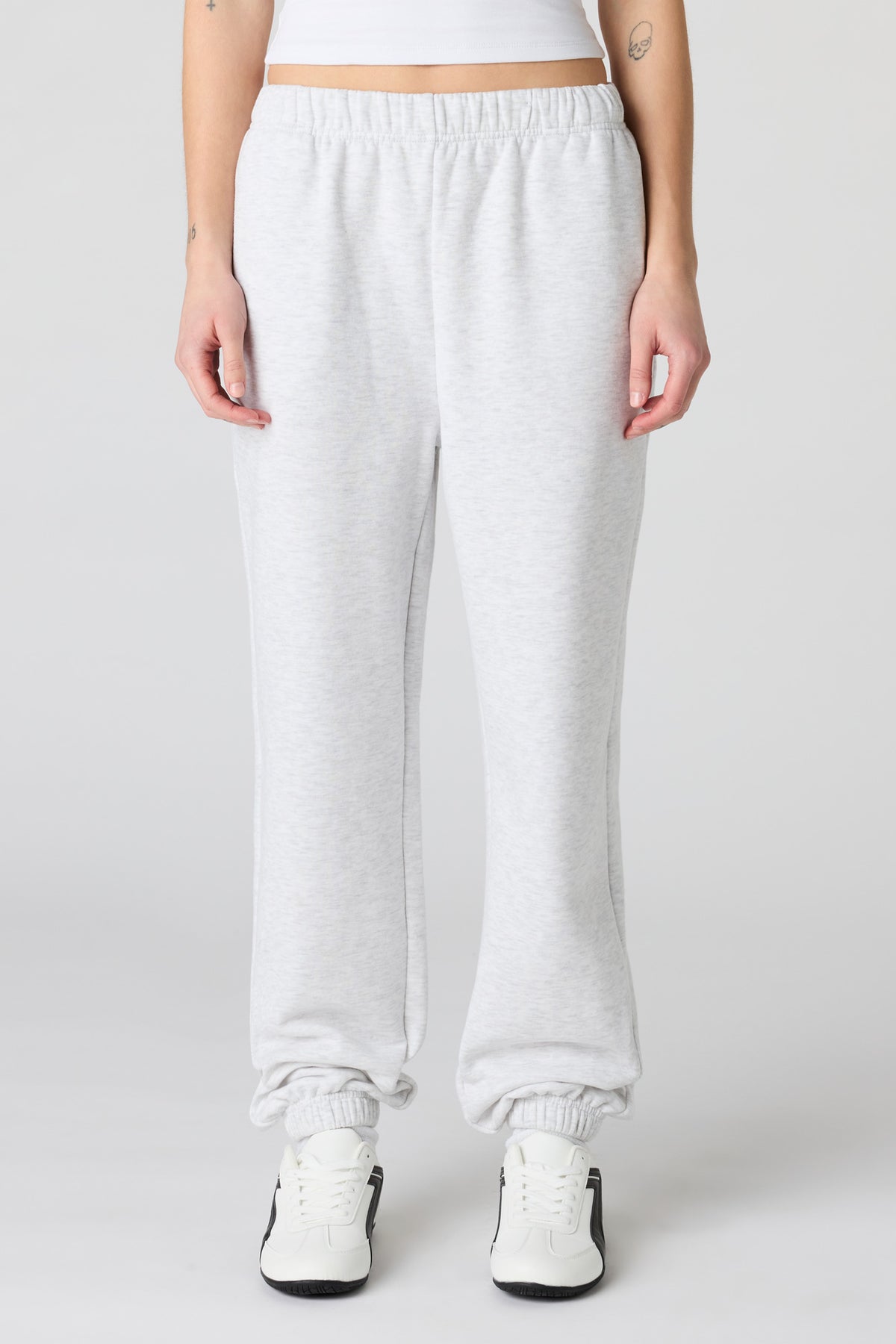 Alt View 2. Fleece Jogger - Light Grey