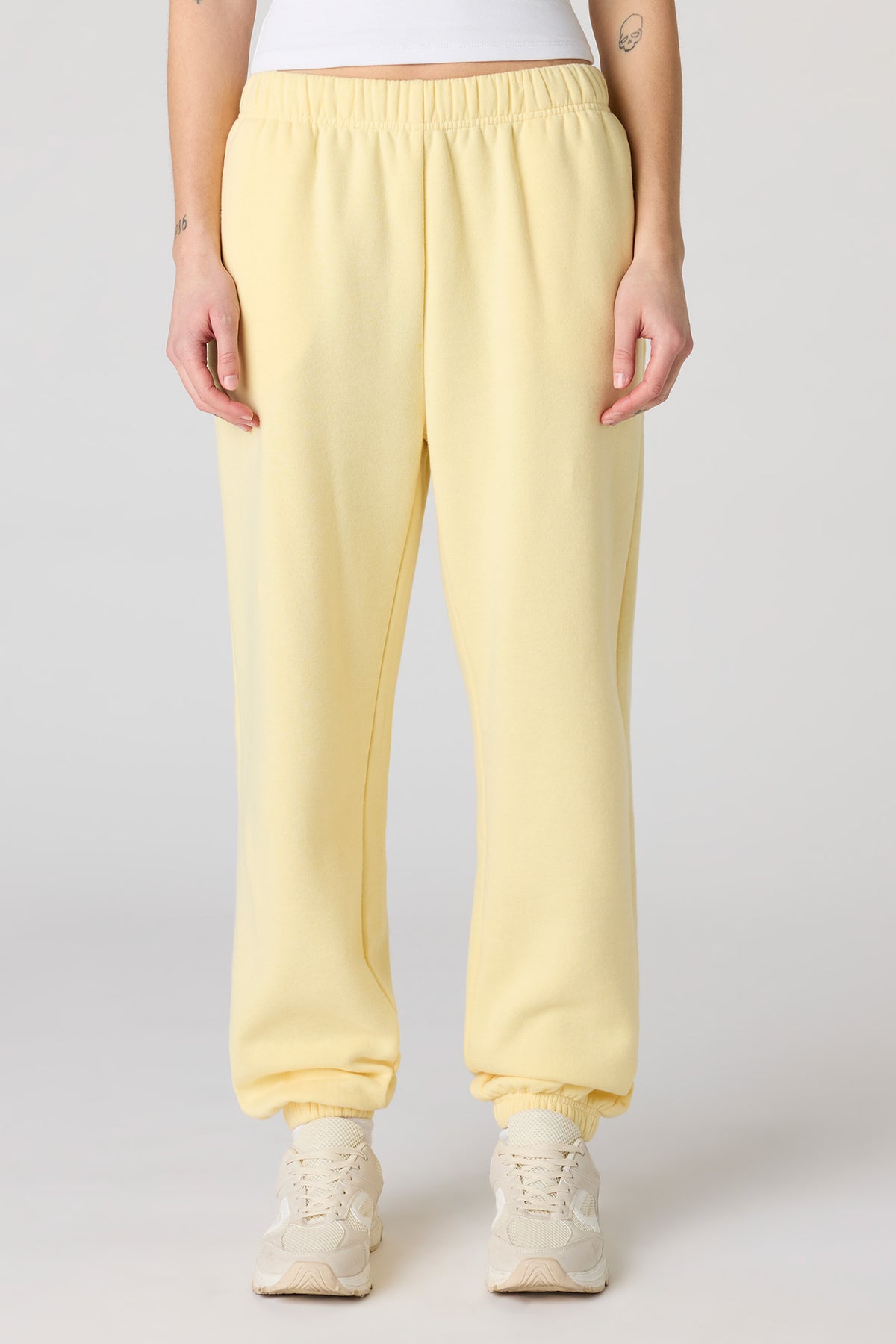 Alt View 2. Fleece Jogger - Yellow