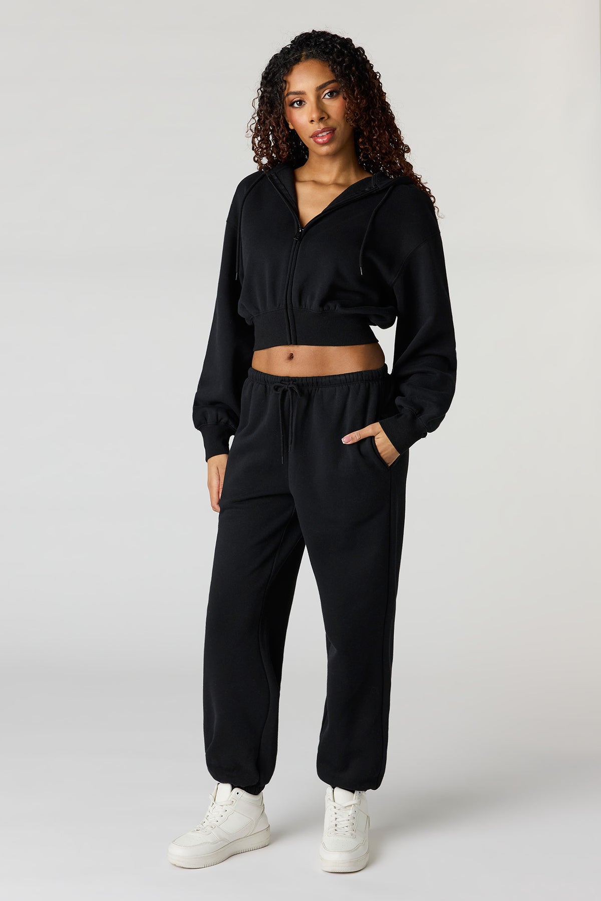 Low Rise Fleece Jogger - Black