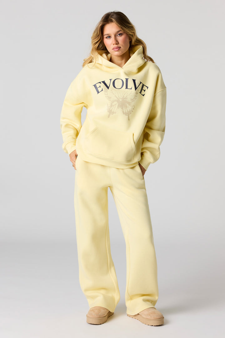 Pantalon d'entraînement à jambe large en molleton avec imprimé Evolve HD