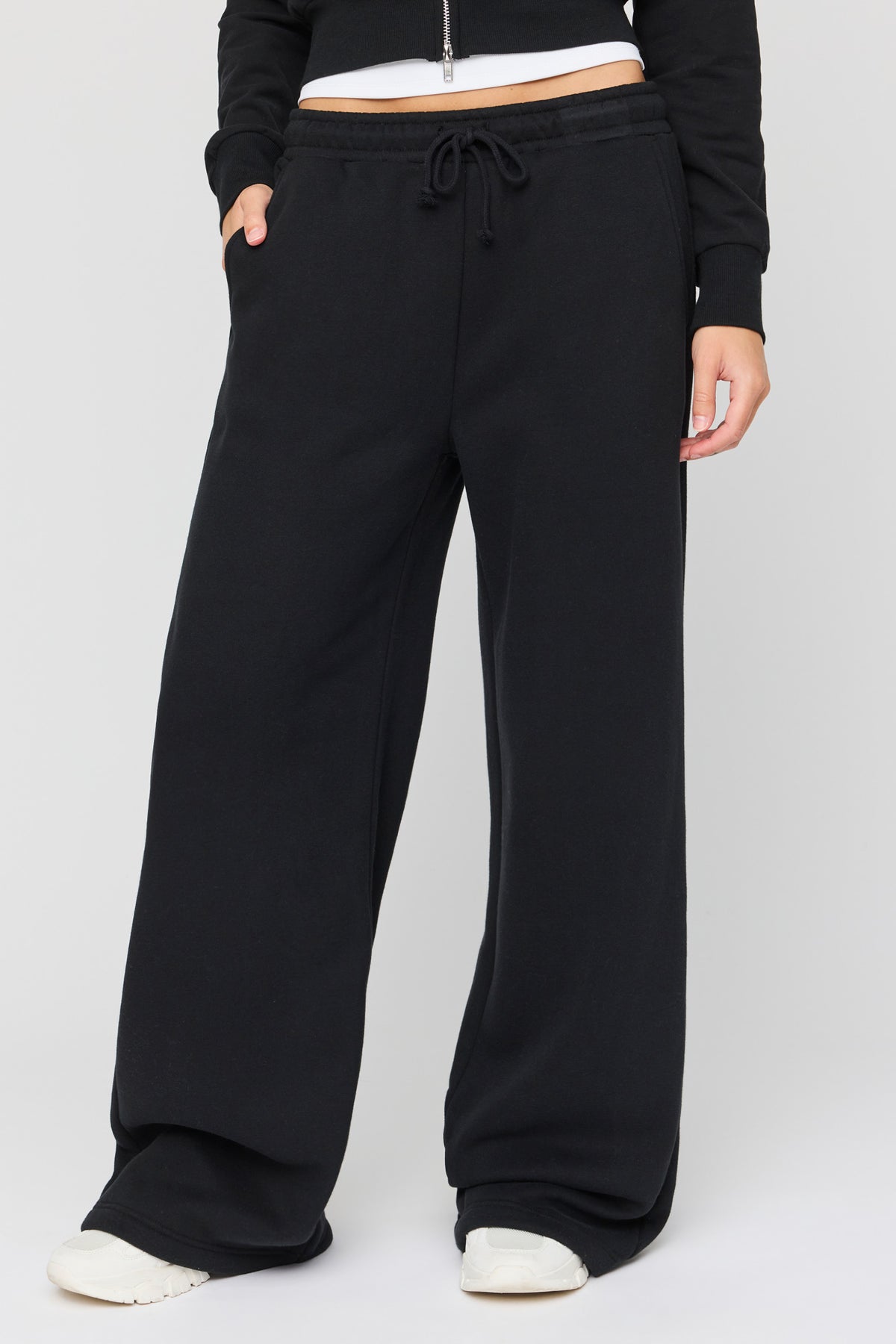 Vue alternative 2. Pantalon d'entraînement à jambe large en molleton de luxe