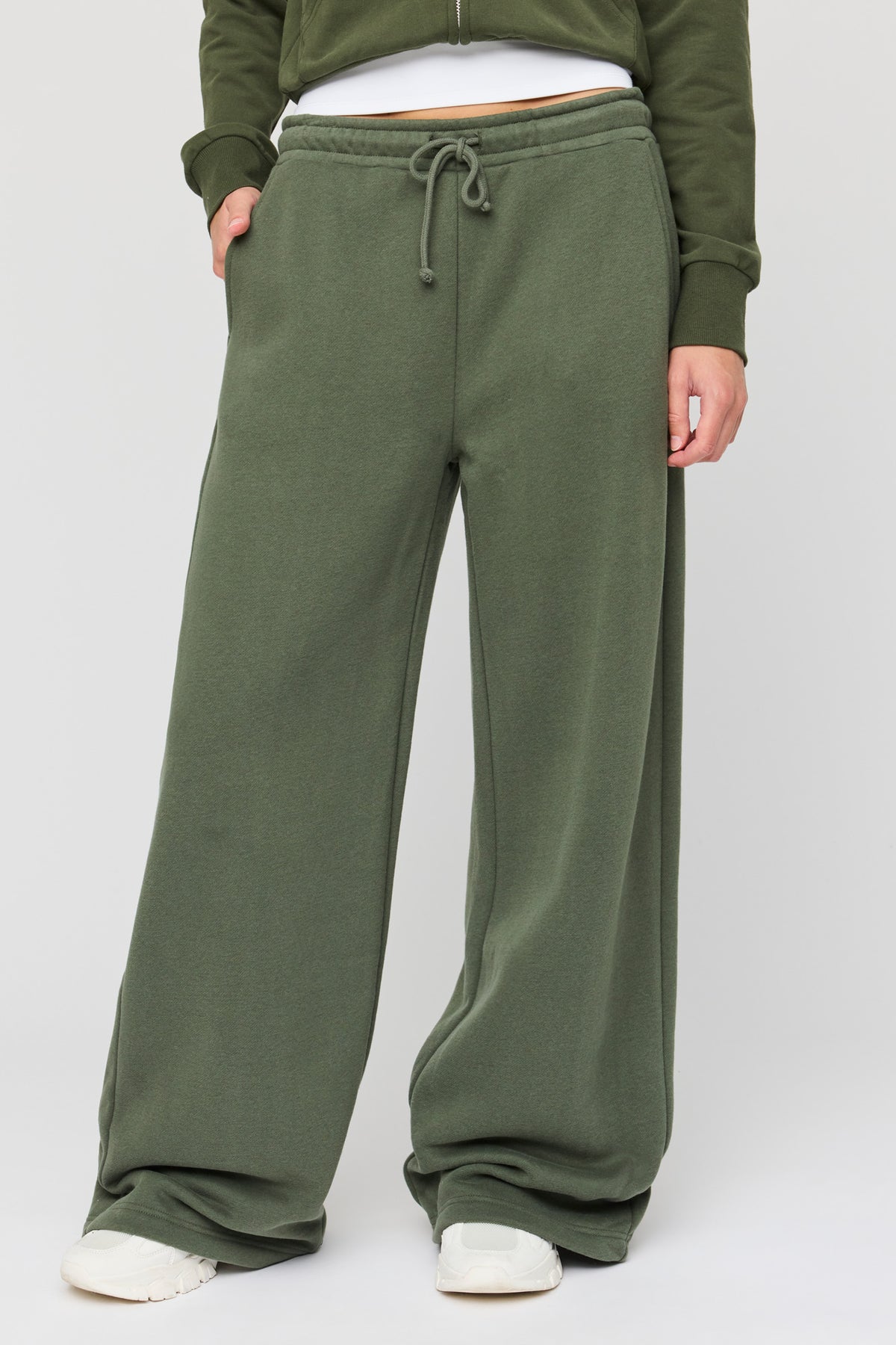 Vue alternative 2. Pantalon d'entraînement à jambe large en molleton de luxe