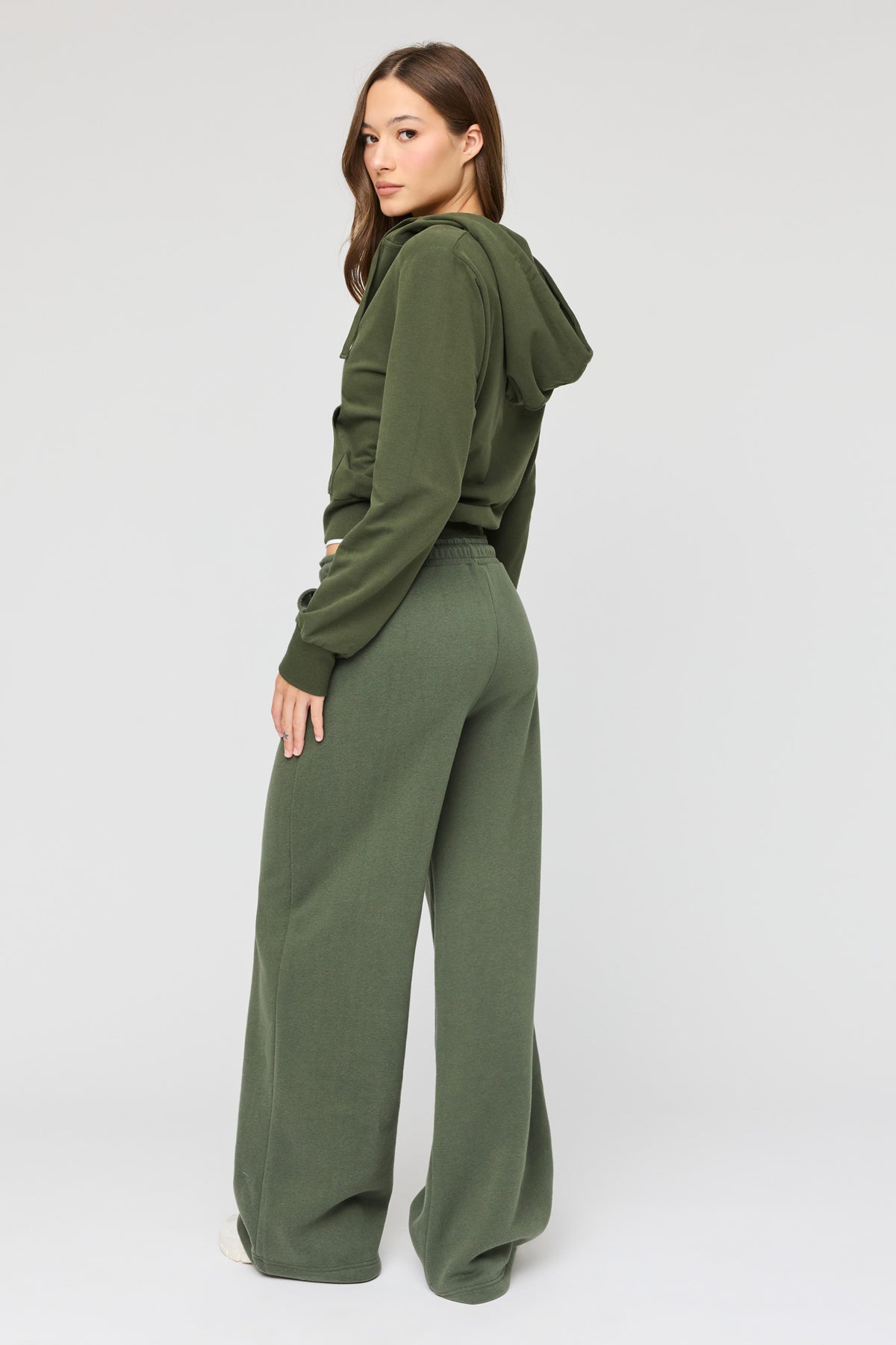 Vue alternative 3. Pantalon d'entraînement à jambe large en molleton de luxe