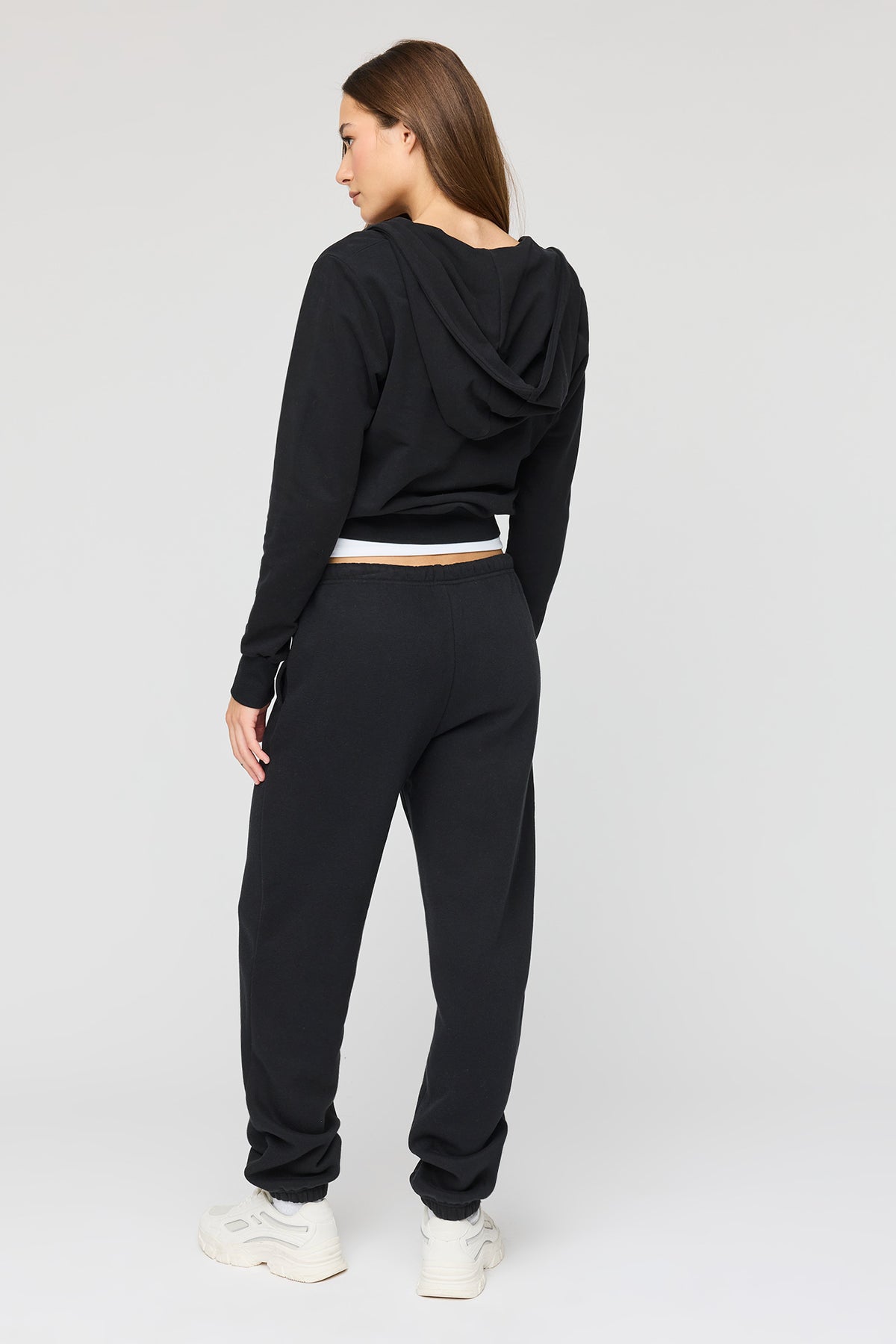 Alt View 3. Luxe Fleece Slim Fit Jogger - Black