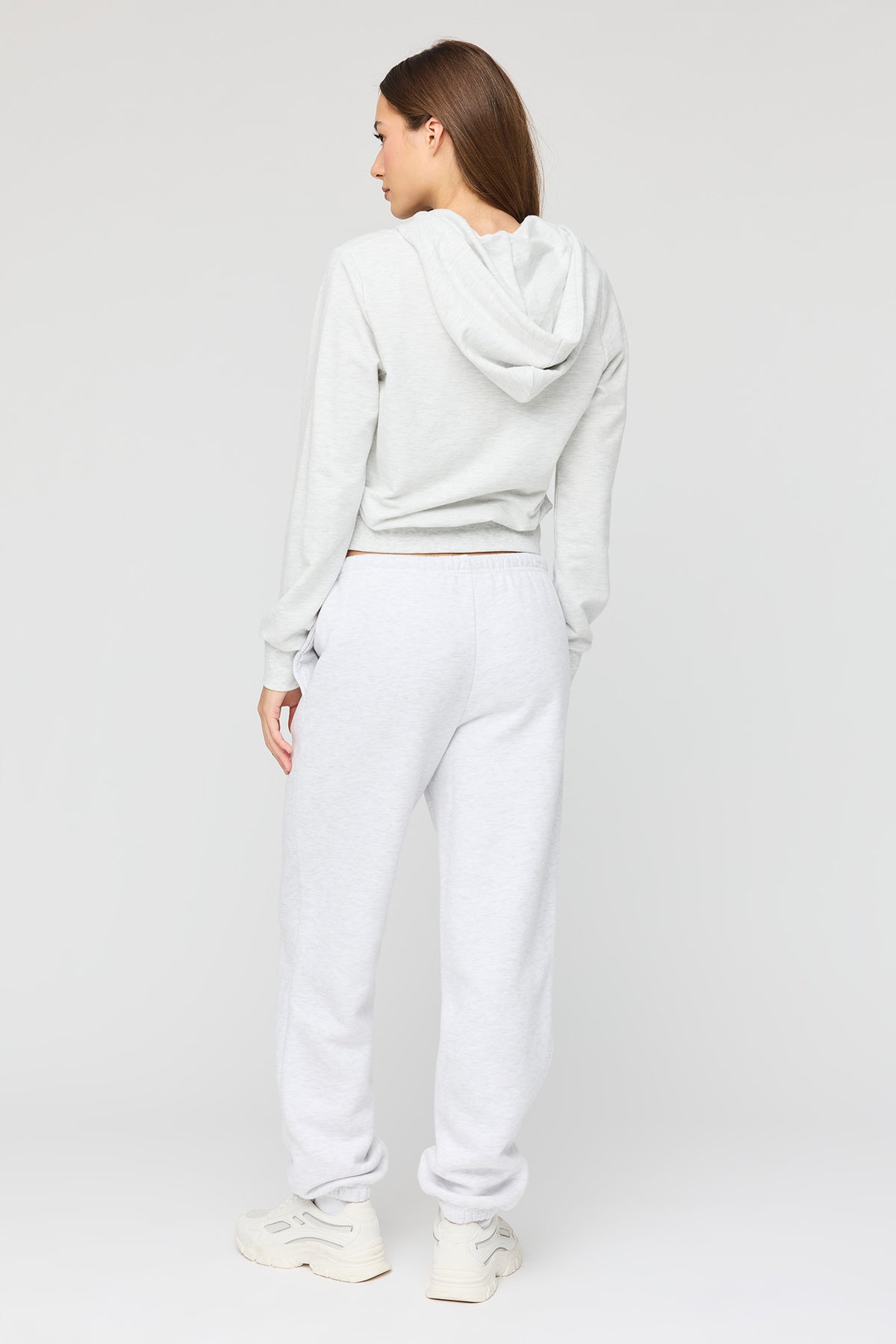 Alt View 3. Luxe Fleece Slim Fit Jogger - Light Grey