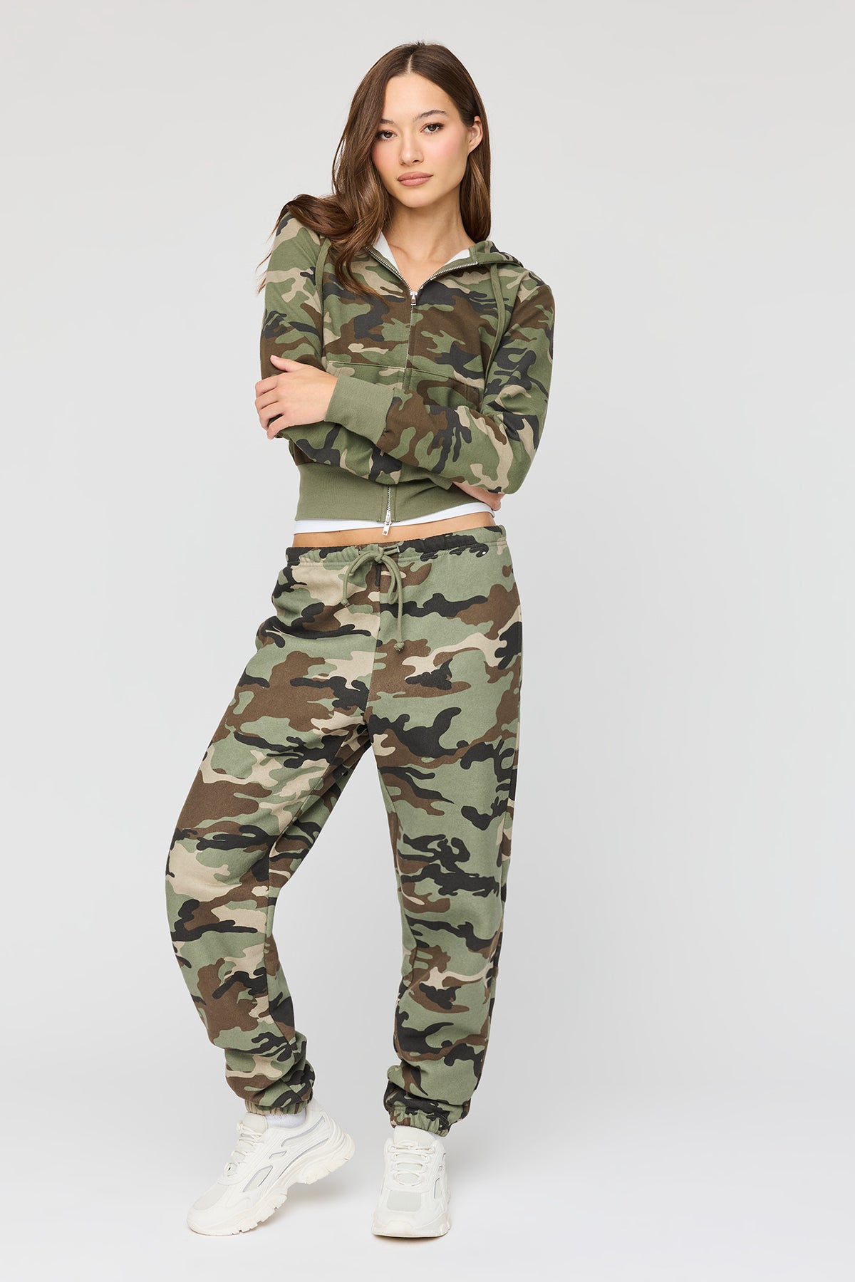 Alt View 4. Luxe Fleece Slim Fit Jogger - Camouflage