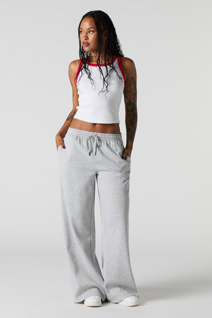 Fleece Wide Leg Sweatpant