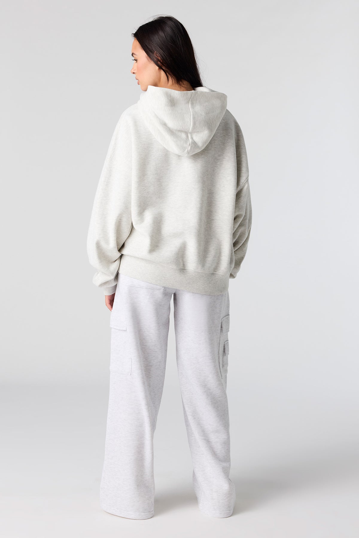 Alt View 3. Ultra Wide Fleece Cargo Sweatpant - Light Grey