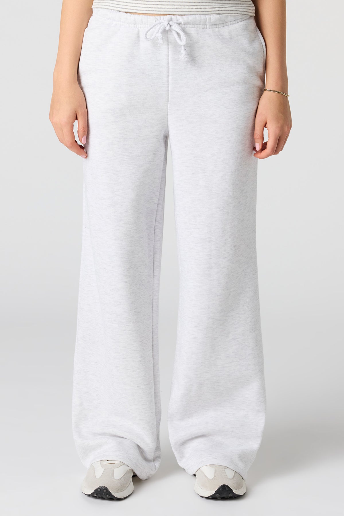 Alt View 2. Fleece Low Rise Baggy Sweatpant - Light Grey