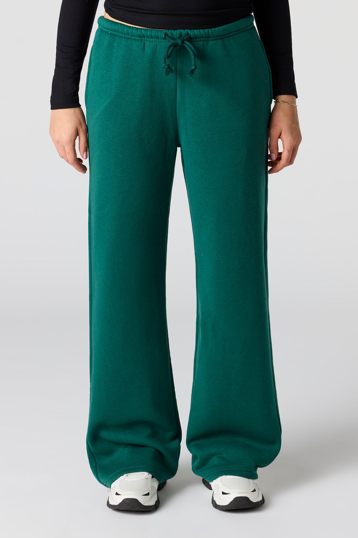 Alt View 2. Fleece Low Rise Baggy Sweatpant - Green