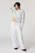 Fleece Low Rise Baggy Cargo Sweatpant