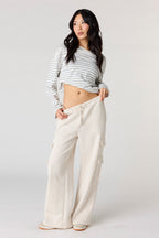 Fleece Low Rise Baggy Cargo Sweatpant