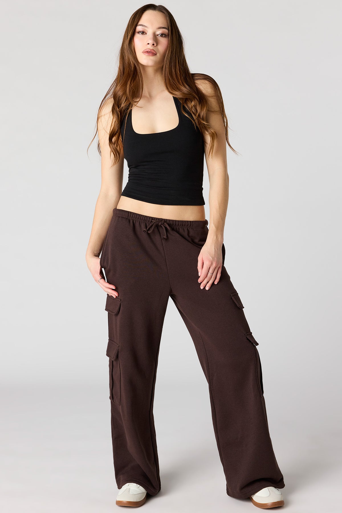 Alt View 10. Fleece Low Rise Baggy Cargo Sweatpant - Oatmeal