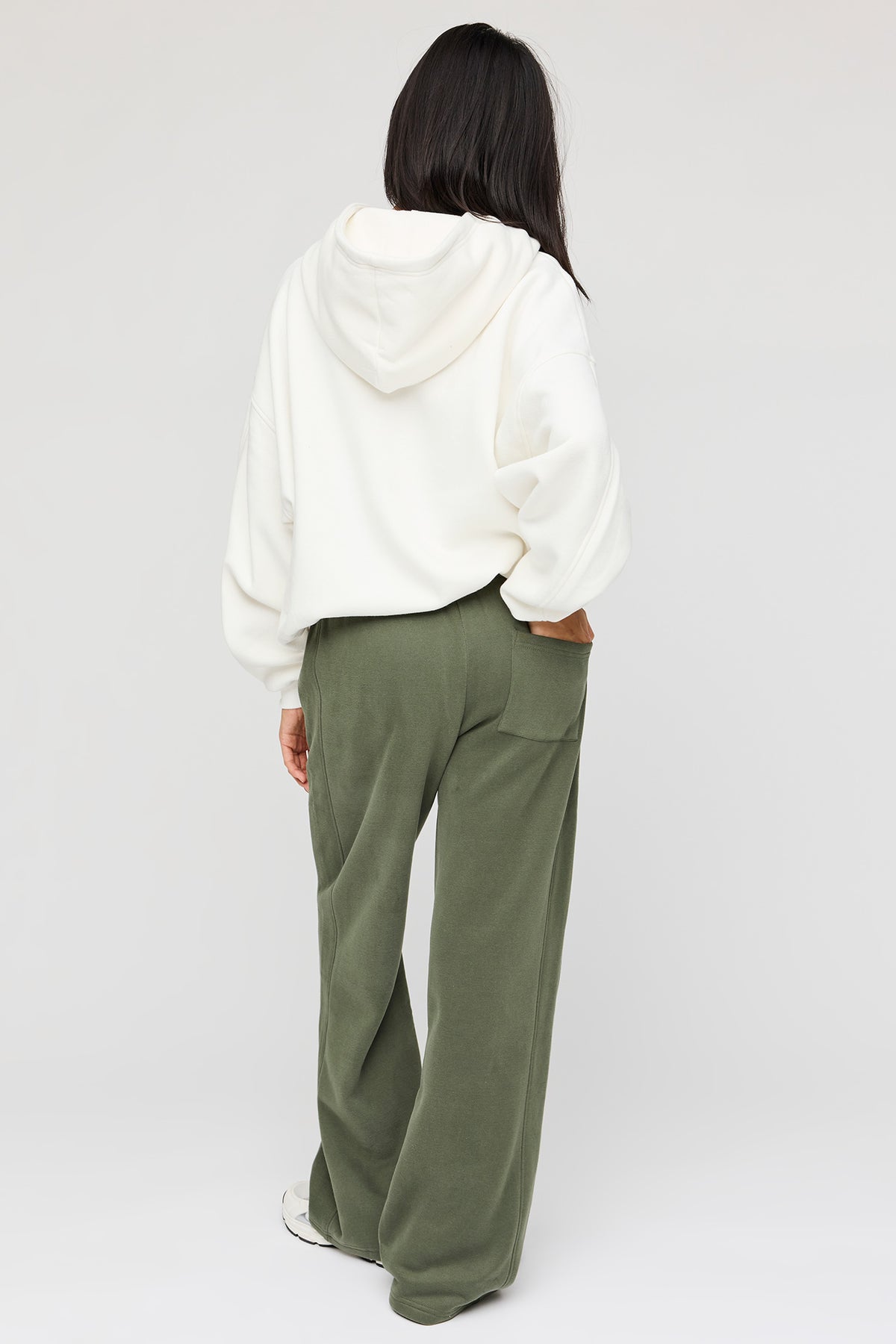 Vue alternative 3. Pantalon d'entraînement à jambe droite en molleton de luxe