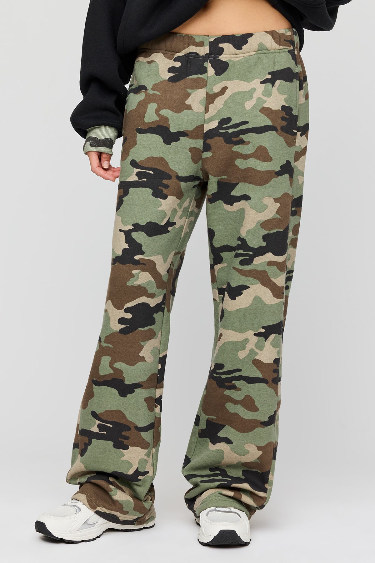 Vue alternative 2. Pantalon d'entraînement à jambe droite en molleton de luxe