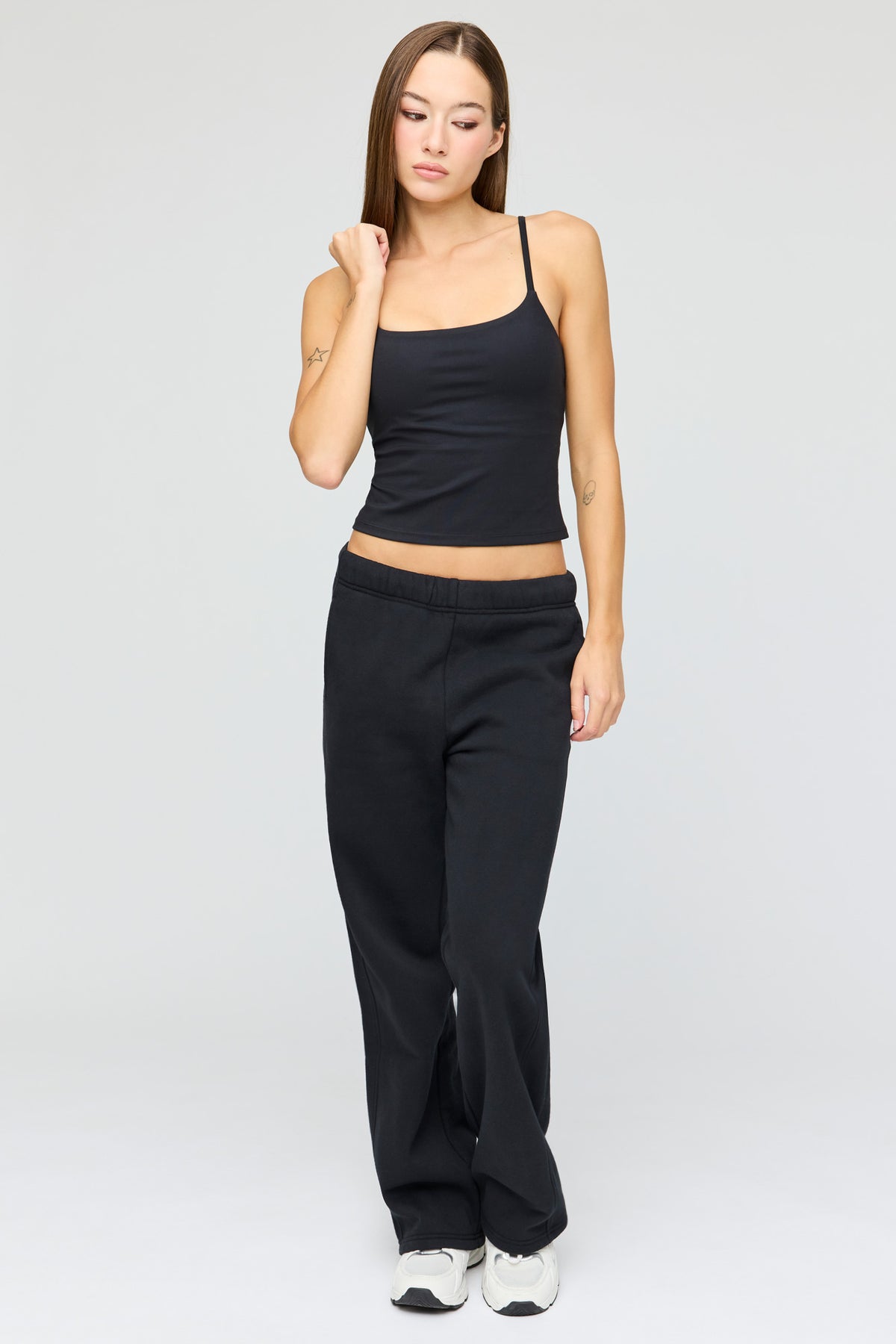 Vue alternative 5. Pantalon d'entraînement à jambe droite en molleton de luxe