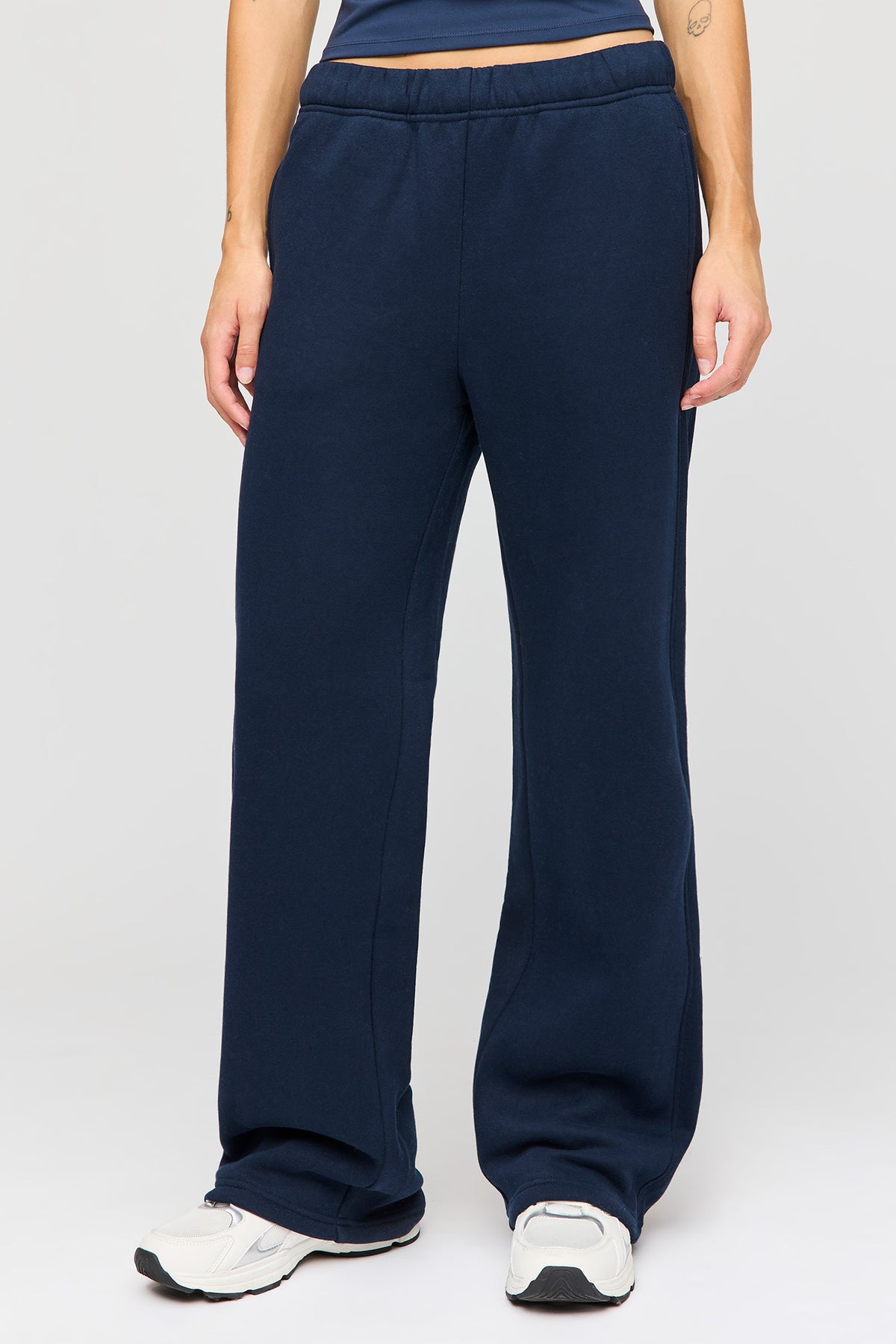 Alt View 2. Luxe Fleece Straight Leg Sweatpant - Dark Blue